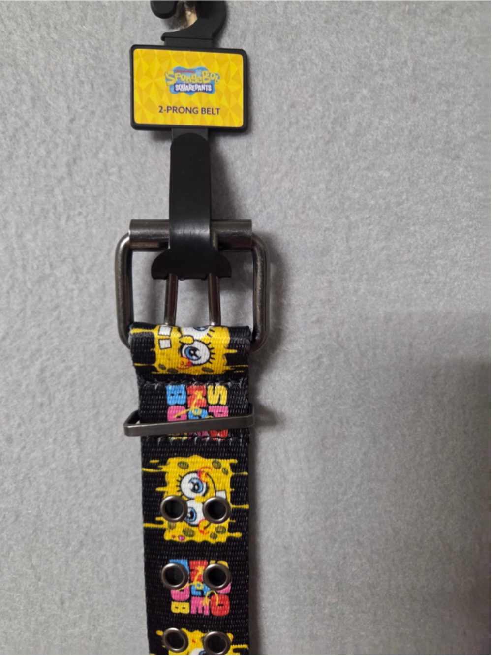 Buckle-Down Spongebob Belt One Size Black Yellow Unisex